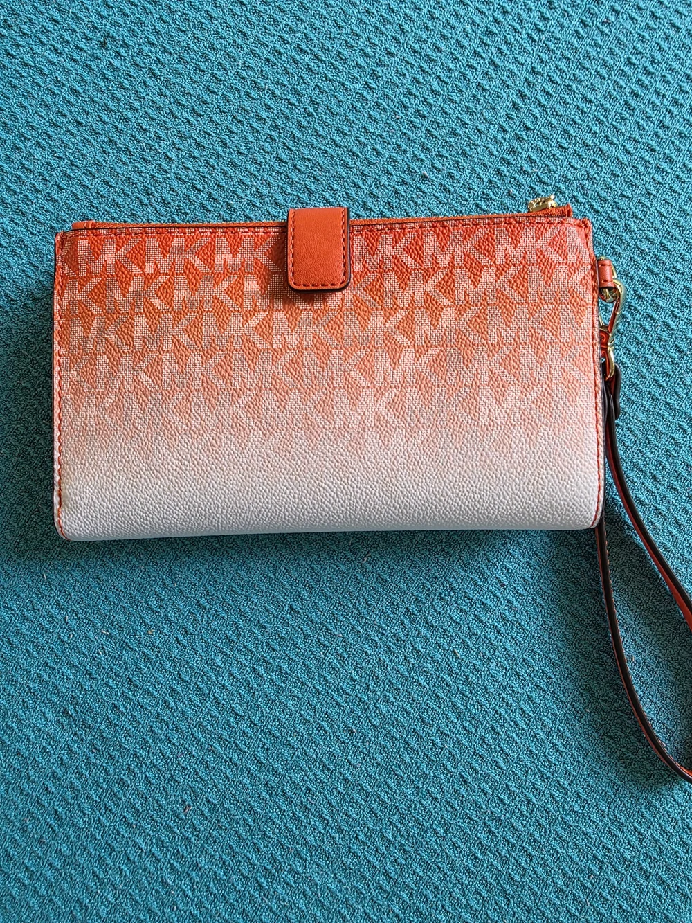 Michael Kors Orange Ombre Signature Wristlet